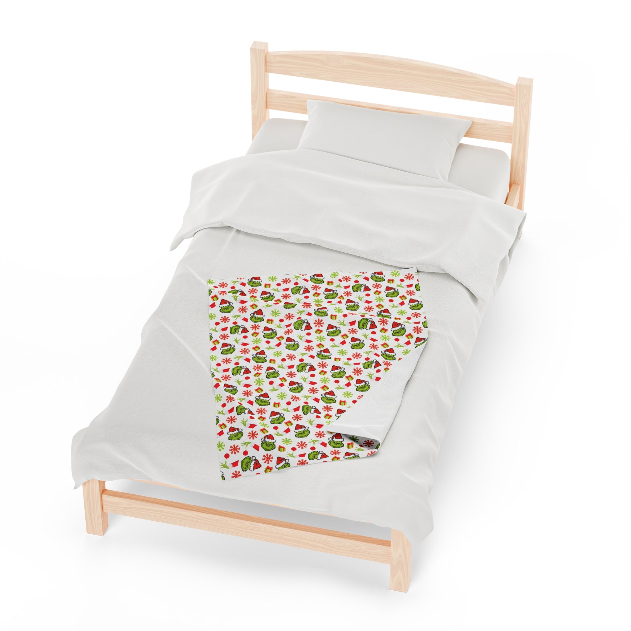 The Grinch- Velveteen Plush Blanket by CuddleLux Bliss - Creations by Chris and Carlos